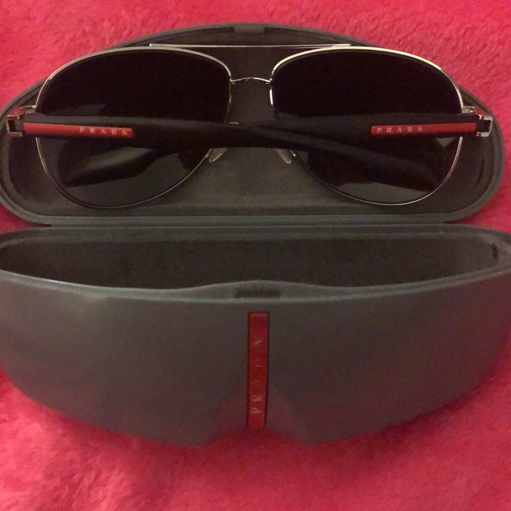 Gently worn Authentic Prada Aviator Sunglasses